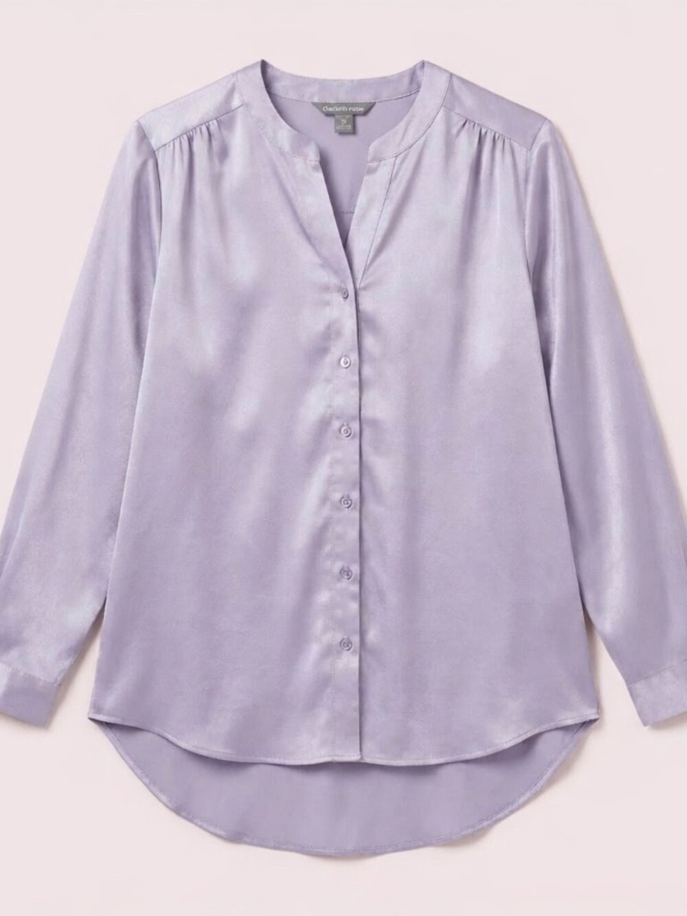 [BOGO] Charlotte Russe Lavender Satin Button-Down Shirt